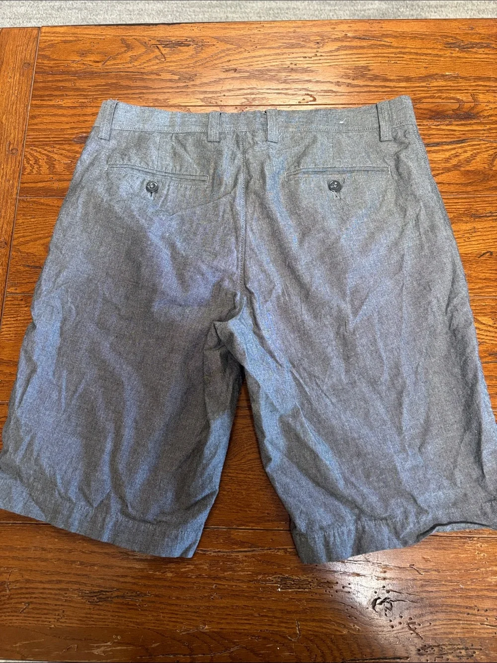 J. Crew Club Chambray Chino Shorts Cotton Preppy Coastal Gray Men’s Size 31